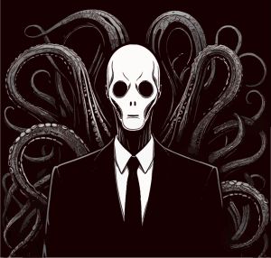 Slender man vector graphic