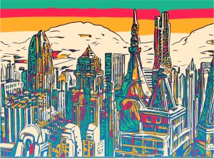 City vector graphic