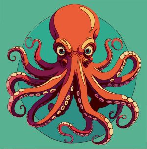 Squid vector graphic