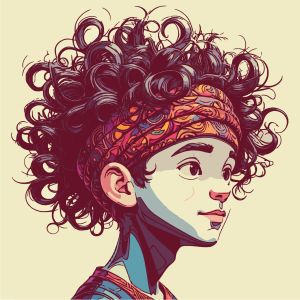 Big hair vector illustration